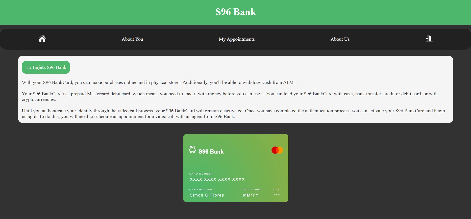 Online card.
